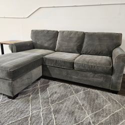Couch Velvet Pottery Barn Reversible Chaise - FREE DELIVERY