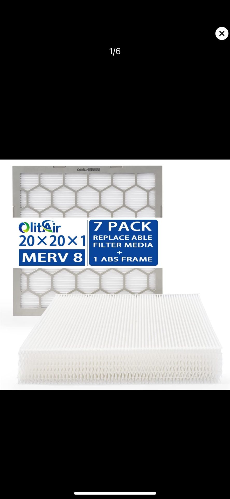 OltiAir Furnace Filter 7pack Replacement Filter