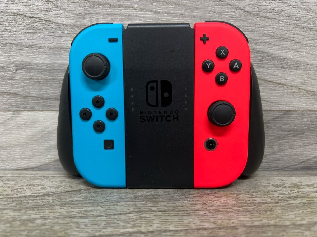 Nintendo Switch Joy-Con L/R Blue & Red With Comfort Grip Attachment (A1D027699)