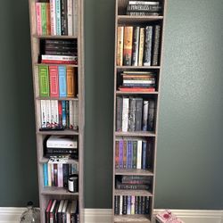 Long Thin bookshelves 