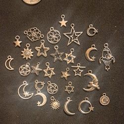 Stars and moons charms.