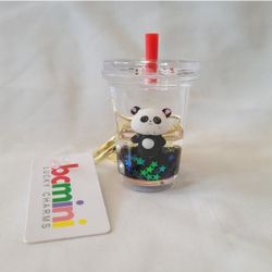 Panda Liquid Keychain