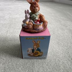 Cottontail Trails, Handcrafted, Figurine, Of A Bunny, With A Smaller Bunny