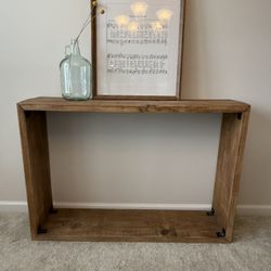 Wooden Rectangle Shelf, Entry Table, Rustic, Industrial, Farmhouse
