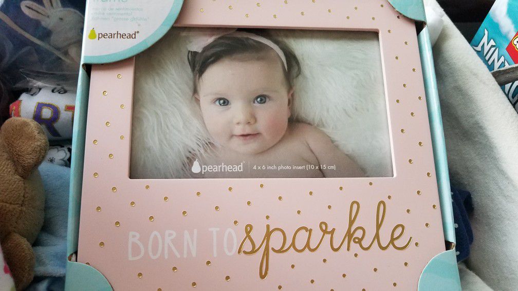 Little Blossoms By Pearhead Photo Frame, Born To Sparkle Keepsake