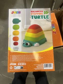 5 Pcs Turtle Balance Stepping Stones, Kids Turtle Path Jumping Stones, Toddler Obstacle Course Coordination Game Toys Indoor or Outdoor Play for Kids 