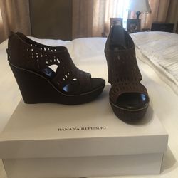 Leather Platform Shoes New Never Worn