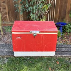 Vintage Coleman Cooler Red