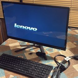 Lenovo Computer Monitor + keyboard 