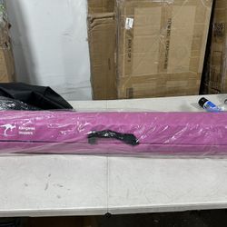 Kangaroo Hoppers 8FT Kids Balance Gymnastics Beam for Kids, Folding Extra Firm Foam Floor Beam for Beginners, Home Training Equipment with Anti-Slip B