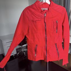 Mari Mari Real Leather Pink Biker Jacket