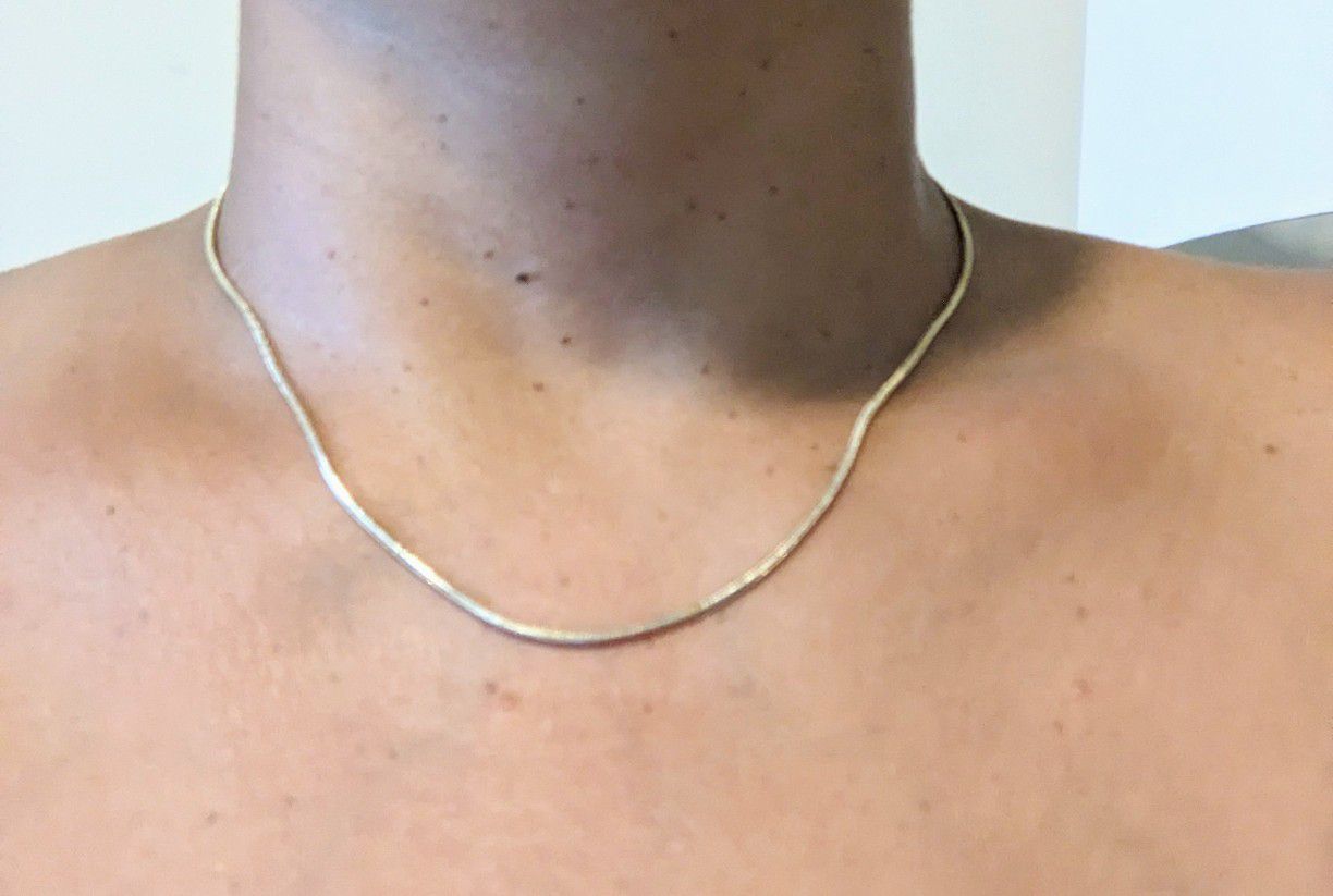 14 k Gold Over Sterling Silver Necklace 
