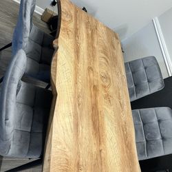 Wooden Table And 4 Chairs 