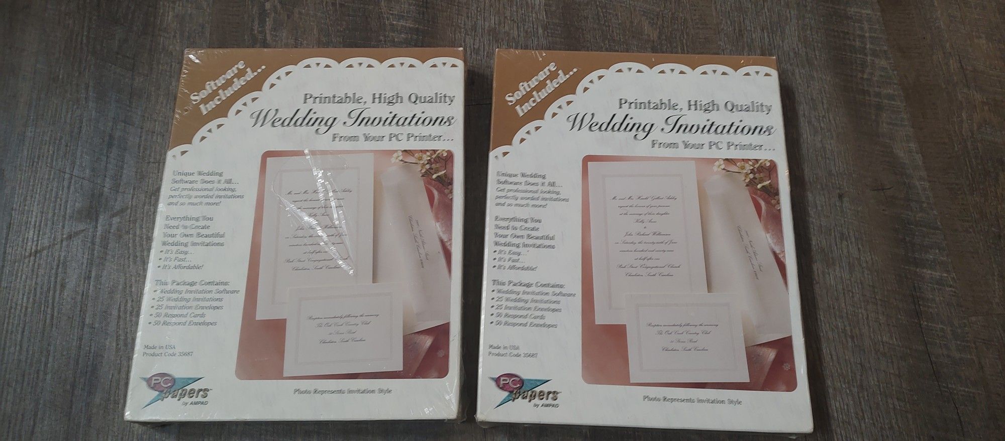 The One Pack Of Printable High Quality Wedding Invitations From Your PC Printer