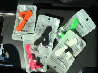 Mini fans that plug into your iPhone 5s and up