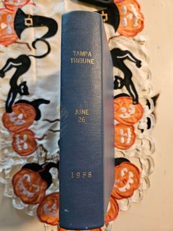 Tampa Tribune Newspaper Bound Hardback Volume