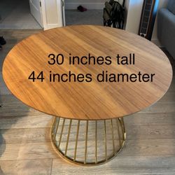 Gold & Brown Dining Table 
