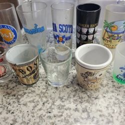 10 Souvenir shot glasses and shooters