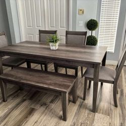 Beautiful Gray Dining Table 
