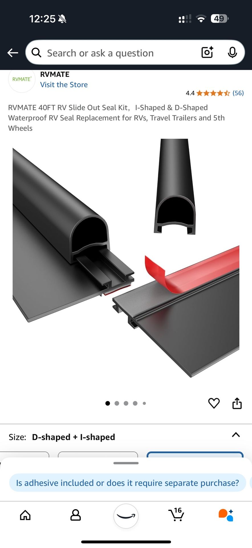 New RVMATE 40FT RV Slide Out Seal Kit I-Shaped & D-Shaped Waterproof RV Seal Replacement Travel Trailers