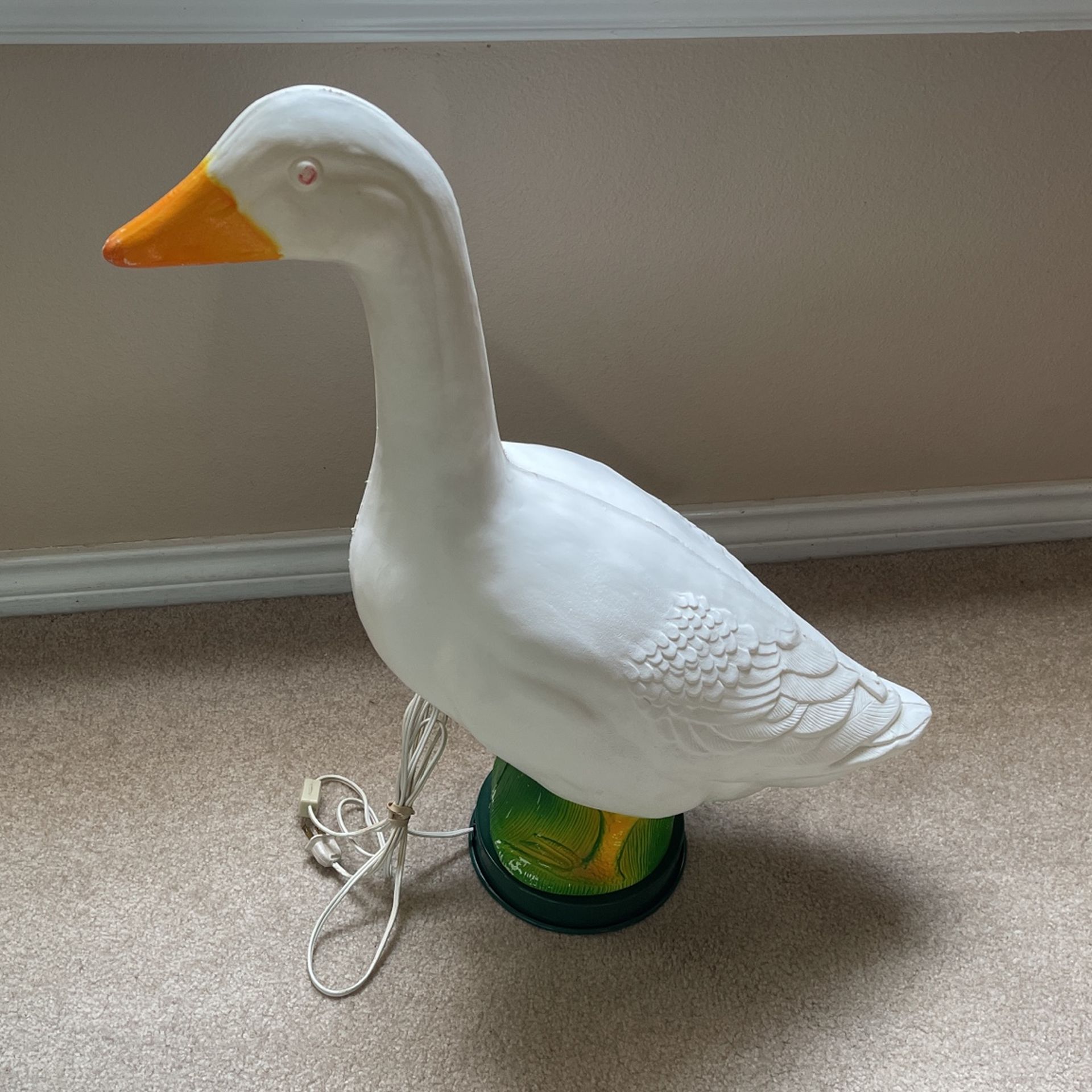 Gladys Goose Blow Mold Originally Electric Lamp Metal Base 24”