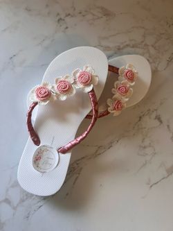 Handmade crochet sandals