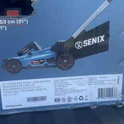 SENIX X6 60 Volt Max* 21-Inch 3-in-1 Cordless Push Lawn Mower, with Bagging, Mulching, and Side Discharge, Height Adjustment, Smart Display, 6Ah Lithi