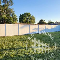 White Vinyl Fence 
