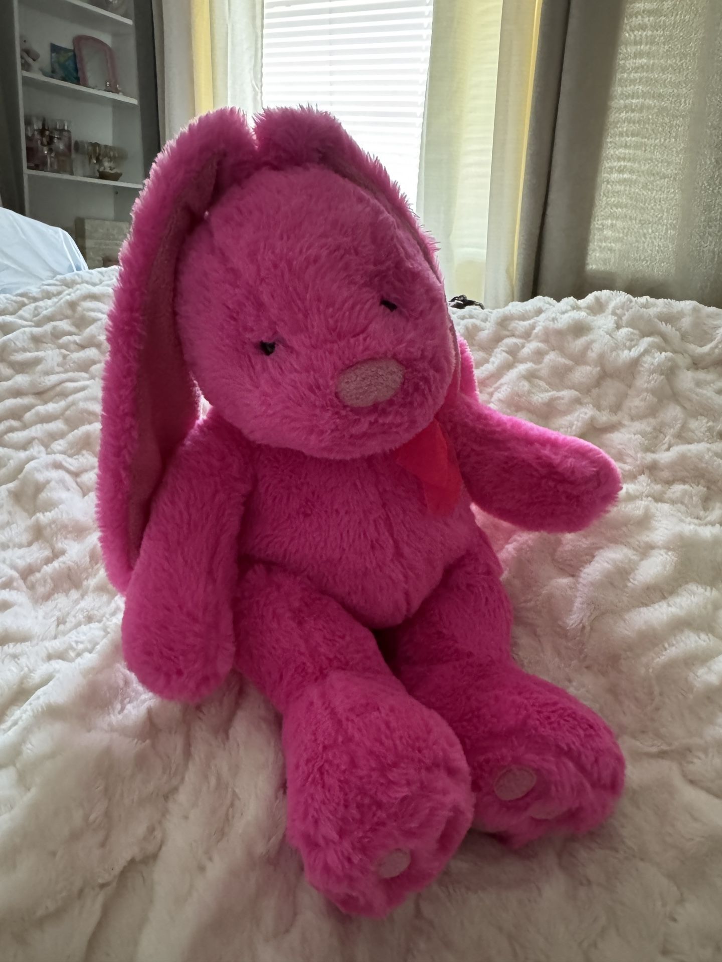 pink rabbit plushie/ stuffed animal