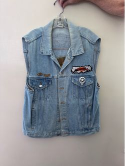 Vintage Harley-Davidson Motor Cycles US Navy Jean Vest XL