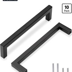 6-1/4” Black Stainless Steel Drawer Cabinet Hardware