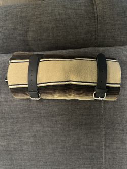Serape roll up Blanket with Leather Strap for Harley Davidson