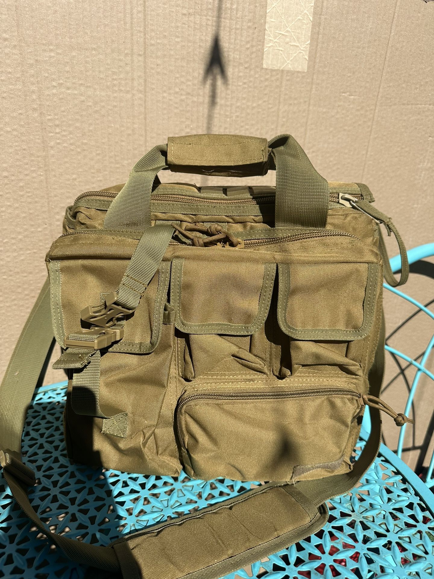Tactical Shoulder Bag – Olive Green – Multiple Compartments