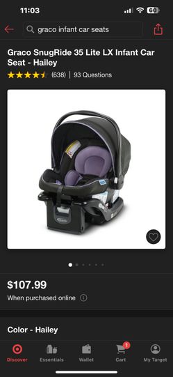 Graco Infant Car Seat With Additional Base