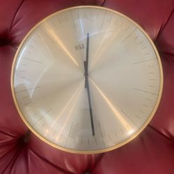 Wall Clock Gold