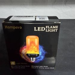 Hompavo 【Upgraded】 LED Flame Light Bulbs, 4 Modes Flickering Light Bulbs wit