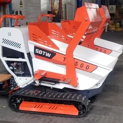 Mini dumper, compact tracked motorized wheelbarrow