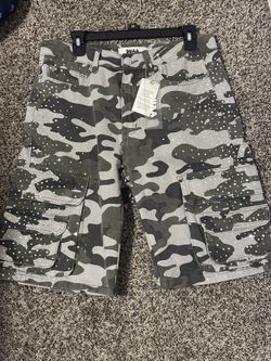 Duaa Grey Camo Cargo Jorts