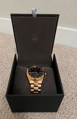 Bulova Automatic Gold-Tone Watch – Black Dial