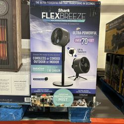 Shark FlexBreeze With InstaCool Misting Attachment Brand New In Box