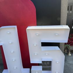 15 Birthday Light Up Sign Quince Sweet 15