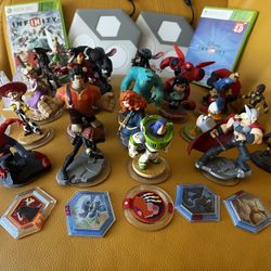 🔥 Disney Infinity Xbox 360 Lot – 2 Games, Base, 23 Figures (Marvel, Disney, Pixar, Rare!)