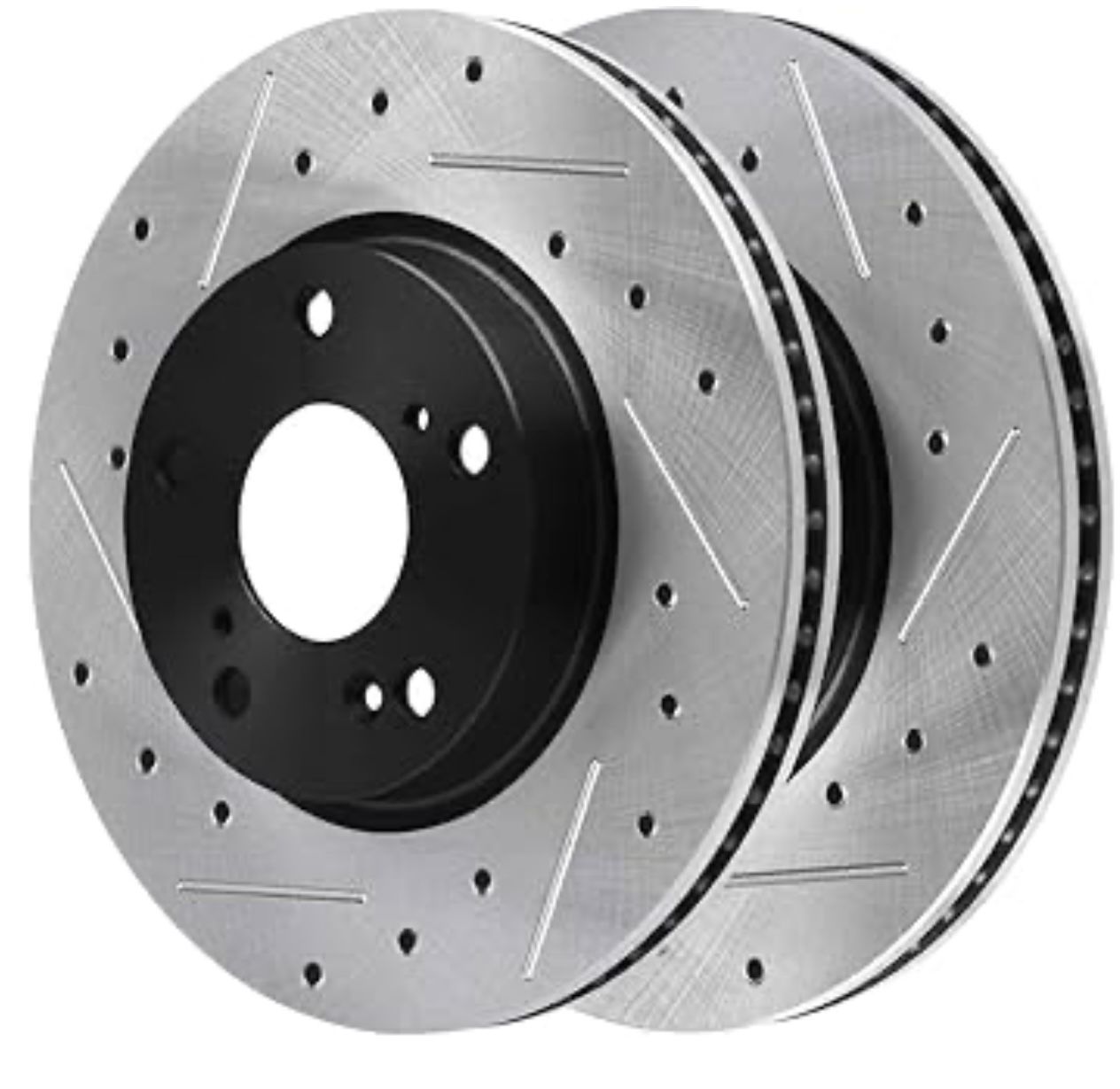 Drilled Slotted Rotors Front Acura ILX Honda Civic Accord Element Fit Insight
