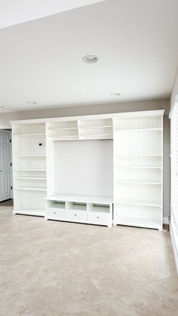Ikea Bookcase with TV stand. 4 pieces.