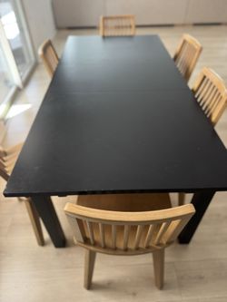Black Table and 6 Chairs