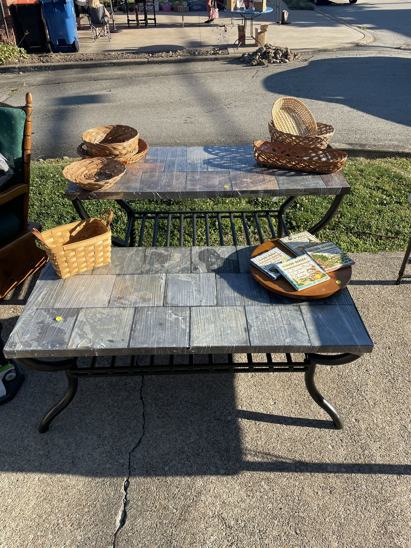 Slate Console And Coffee Table 