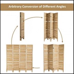 Brand New Foldable Room Partition/Divider with Shelves 