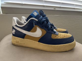 Nike Air Force 1 Low SP Undefeated 5 On It Blue Yellow Croc Size 7.5M