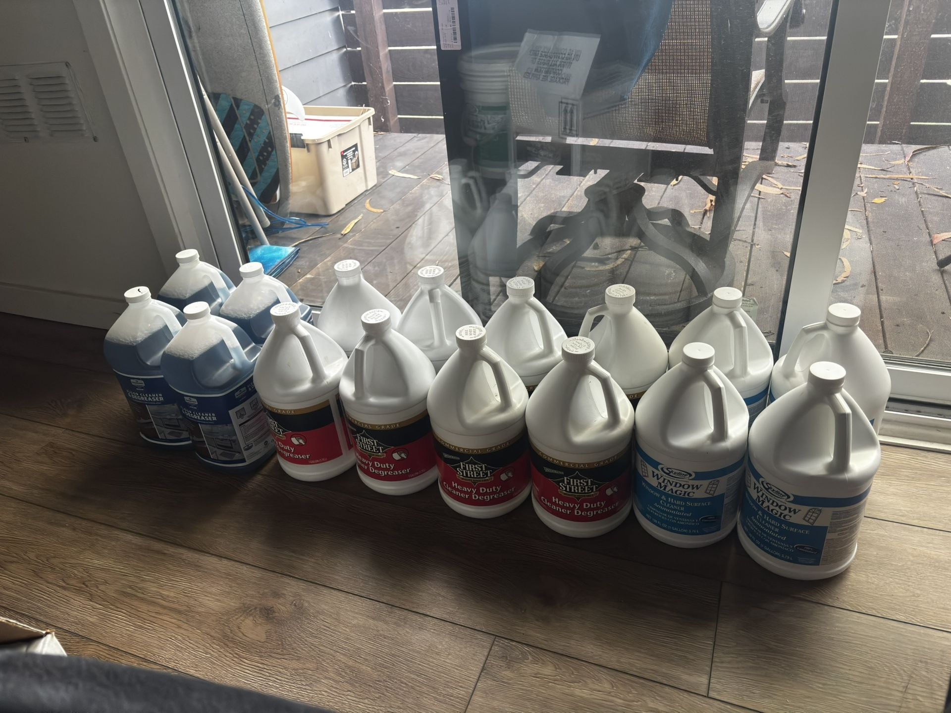 12 Gallon Cleaning Bundle: Degreaser + Window Cleaner + Floor Cleaner - Commercial Grade 