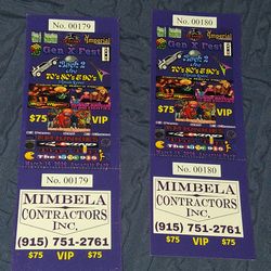 2 Gen X Festival VIP passes.